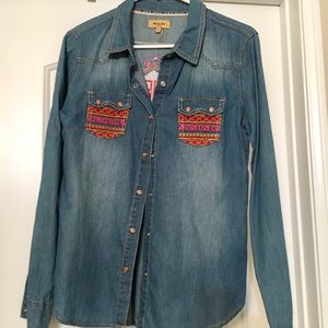 Beluah Longsleeve Denim Button Down Shirt